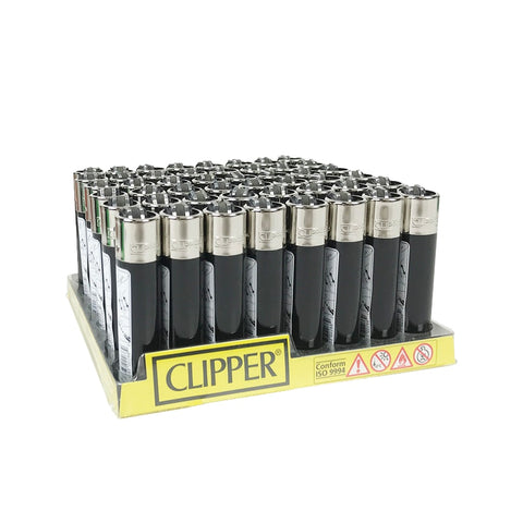 Clipper Black Lighters – 48/Tray