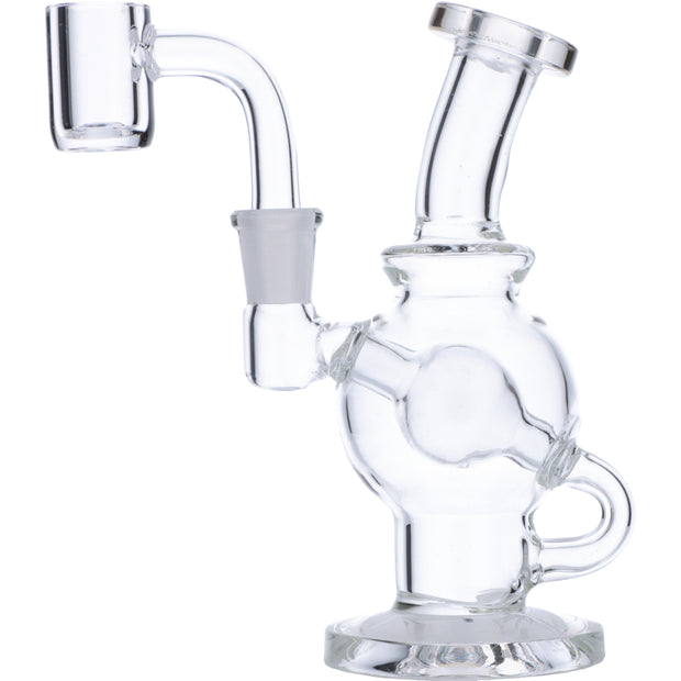 Valiant Distribution  Mini Clear Bent Neck Dab Rig Side View