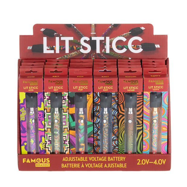 Lit Sticc - Adjustable Voltage Battery (Mixed Tray of 24)