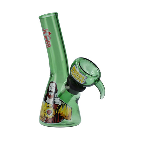 4" Mini Water Pipe - Buddy Christ Green