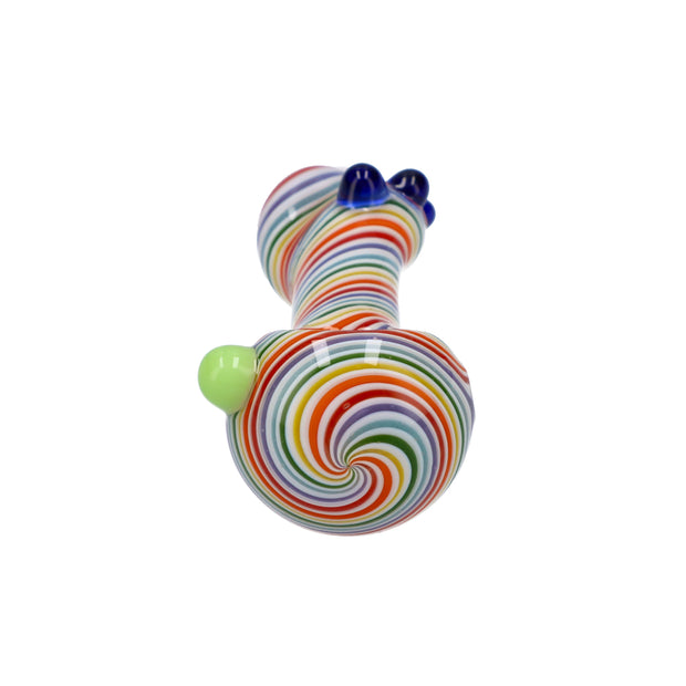 Rainbow Swirl Spoon Pipes – 4 Inch