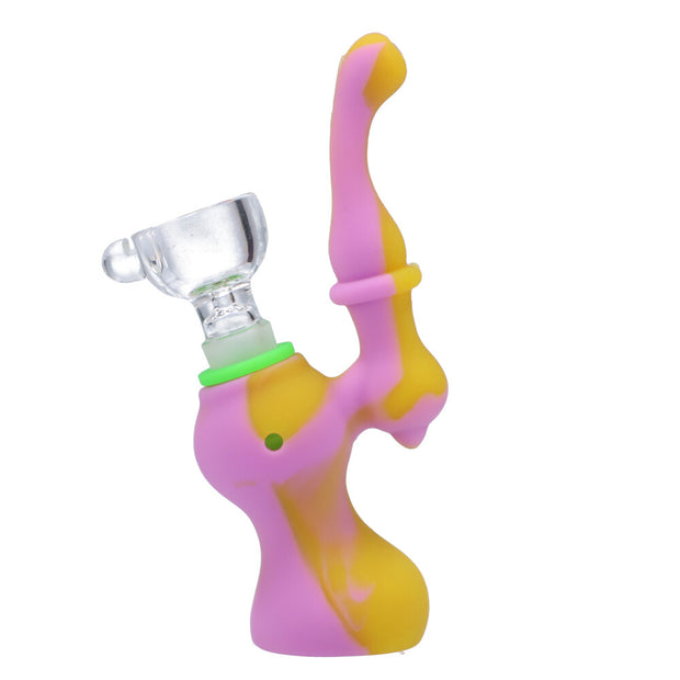 Silicone Sherlock Bubbler with Downstem & Glass Bowl assorted