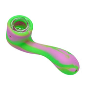 Silicone Sherlock Pipe with insert bowl-assorted