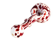 Glass Speckled Rock Hopper Pipes with White Spots 5"