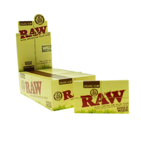 Rolling Papers Raw Organic Single Wide Double Window 25 Pack