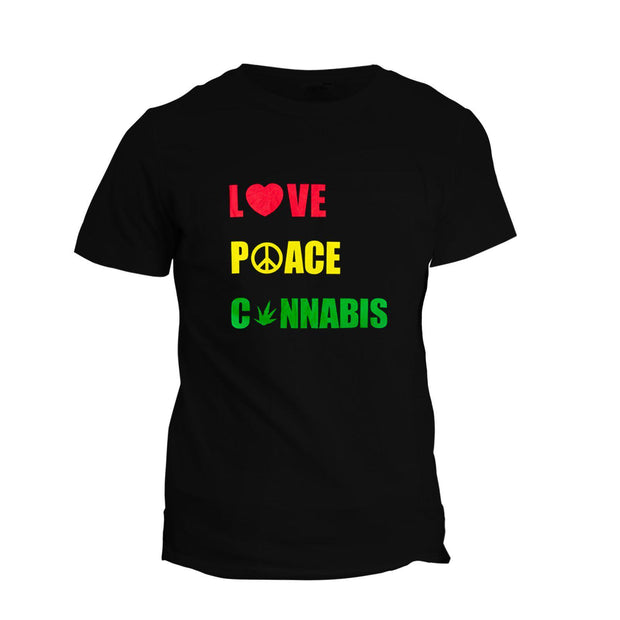T-Shirt Love, Peace, Cannabis
