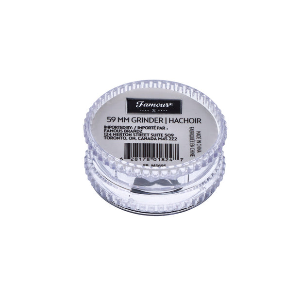 Famous X 59mm Acrylic Grinders – Tray of 12