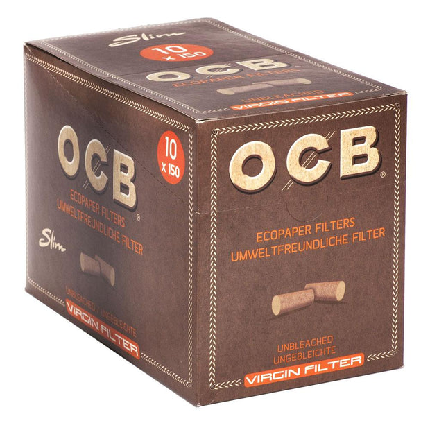 OCB Unbleached Ecopaper Filters – Slim – 10 Packs x 150 Pieces