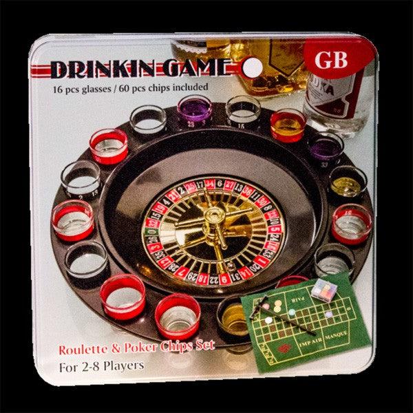 DRINKING GAMES 3IN1 ROULETTE W/ 16 SHOT GLASS
