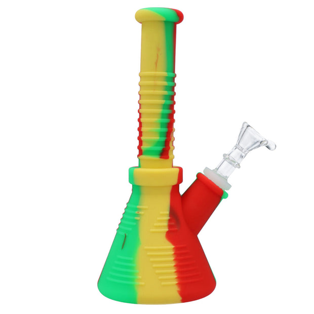 8.0inch Straight Silicone Beaker Water Pipe  Assorted Colors