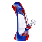 8.5 INCH HORN KIT SILICON WATER PIPE WITH GLASS BOWL ASSORTED COLORS