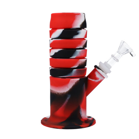 11.5inch Flexible Straight Water Pipe with Glass Bowl Assorted Colors