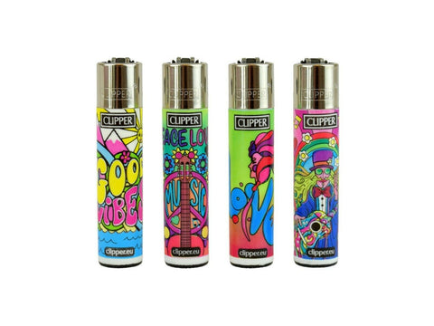 Clipper Hippie Lighter – 48 Pack