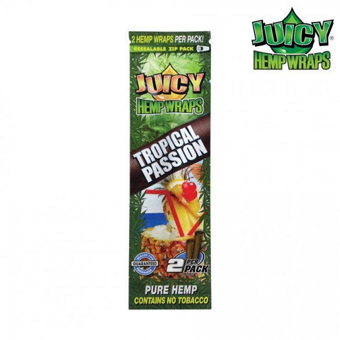 JUICY JAY HEMP WRAPS 2X TROPICAL PASSION,BOX OF 25 2/PACK