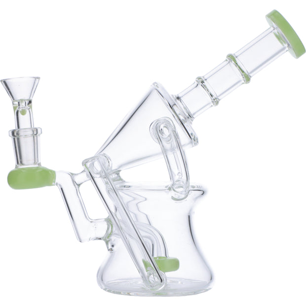 Valiant  Water Pipe Funnel Perc Recycler  Side View